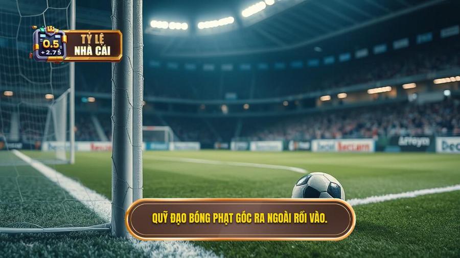 1. Quỹ đạo bóng phạt góc ra ngoài rồi vào.
