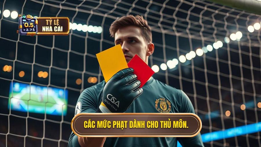 3. Các mức phạt dành cho thủ môn.