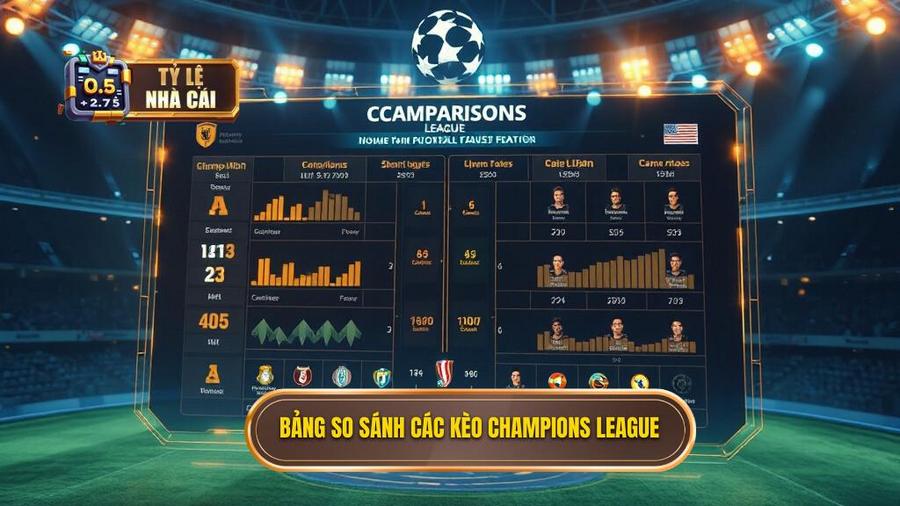 3. Bảng so sánh các kèo Champions League